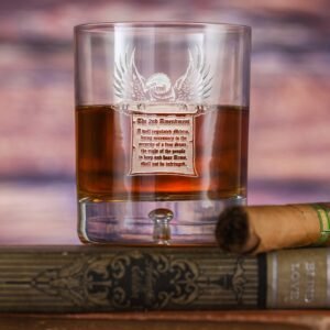 Jersey-llc 2nd Amendment Gun Rights Crystal DOF Rocks Glass