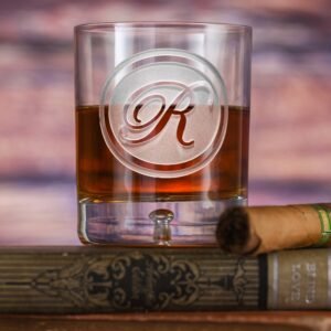Jersey-llc Monogrammed Crystal Whiskey Glass – Personalized Tumbler