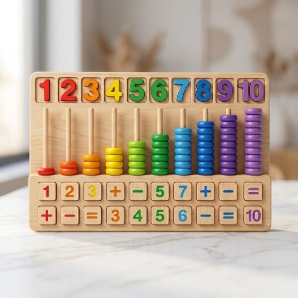 Montessori Wooden Number Counting Toy Math Learning Board | Jersey LLC
