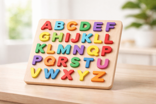 Wooden Alphabet Puzzle Board Early Learning Toy for Kids | Jersey LLC